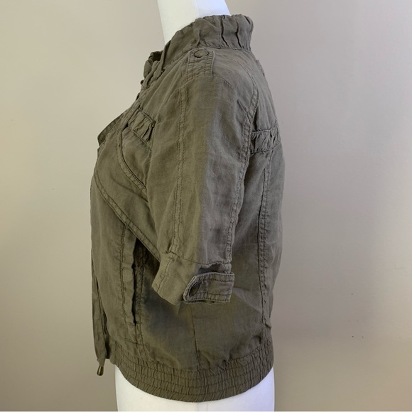 Guess Short Sleeve Military Green Jacket - Picture 8 of 14